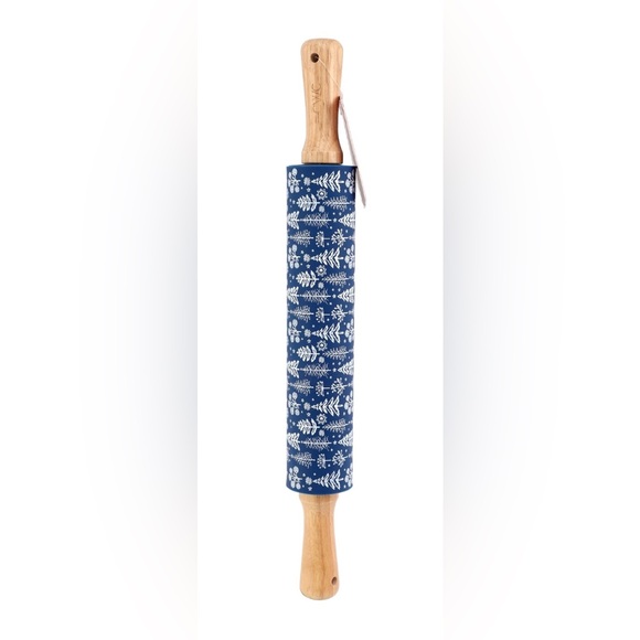 CWC Blue and White Patterned Rolling Pin - Picture 2 of 4